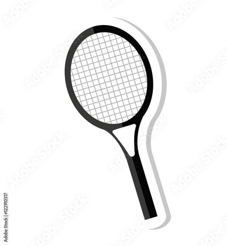 racket tennis sport equipment icon vector illustration design