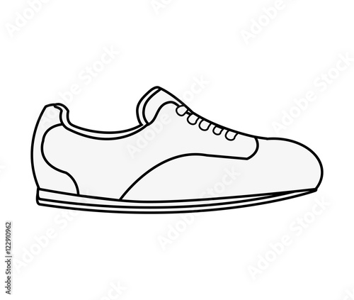 shoes tennis sport equipment icon vector illustration design