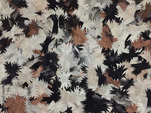 Brown and white leaf abstract background 