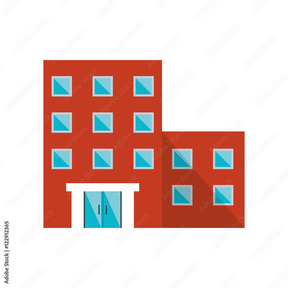 Building with windows icon. Architecture city and urban theme. Isolated design. Vector illustration Building with windows icon. Architecture city and urban theme. Isolated design. Vector illustration