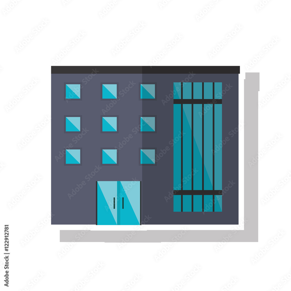 Building with windows icon. Architecture city and urban theme. Isolated design. Vector illustration Building with windows icon. Architecture city and urban theme. Isolated design. Vector illustration
