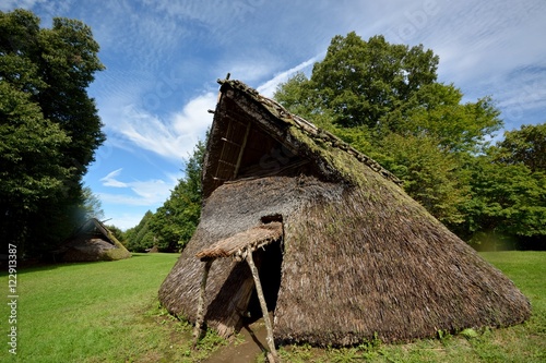 Foto 日本の縄文時代の住居跡-尖石・与助尾根遺跡