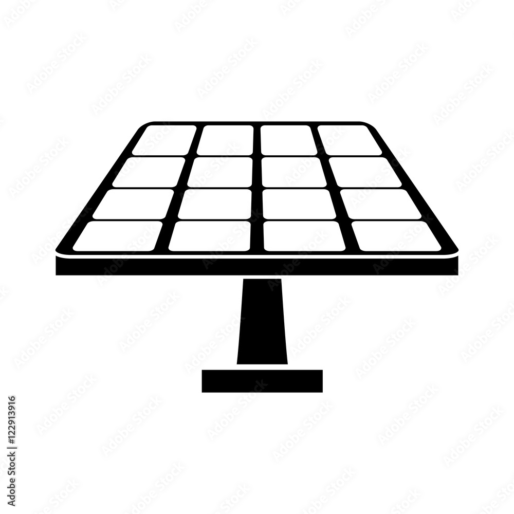 Solar panel  icon. Ecology renewable and conservation theme. Isolated design. Vector illustration