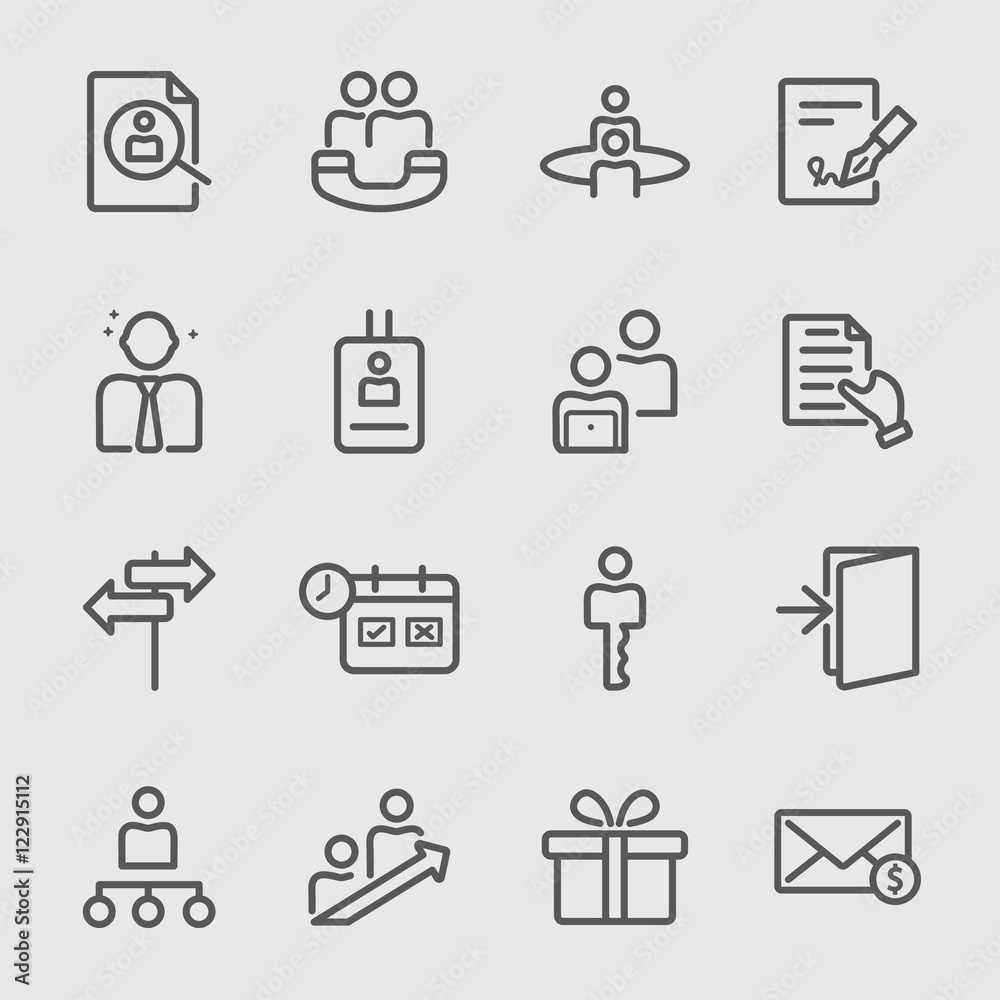 Human Resources line icon Human Resources line icon