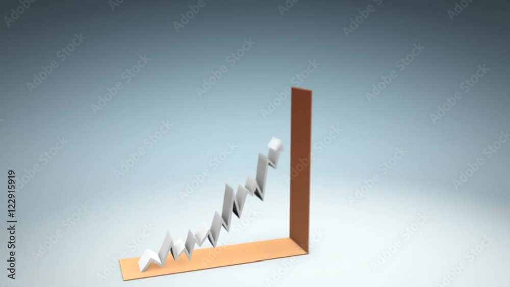 business increase graph animation red | stock video |... Business Growth 3D Animation: Animated graph showing business growth ...