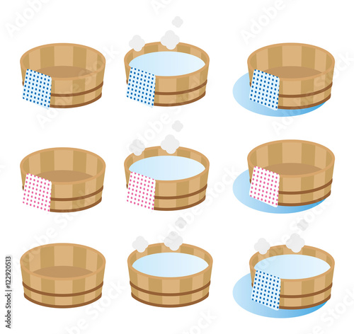 温泉桶イラスト