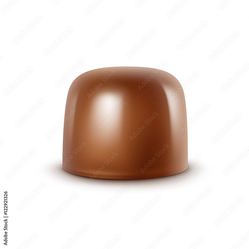 Vector Realistic Milk Chocolate Candy Isolated on White Background Vector Realistic Milk Chocolate Candy Isolated on White Background