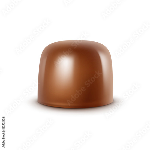 Vector Realistic Milk Chocolate Candy Isolated on White Background