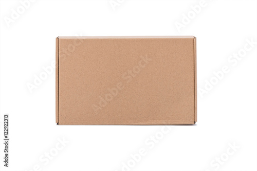 Brown Cardboard box isolated on white background
