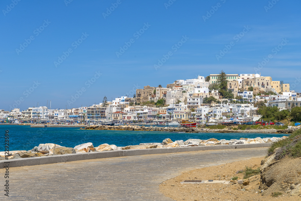 Naxos port. Panoramic view of one of the most beautiful islands