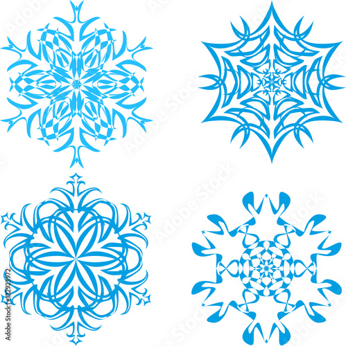 Set of vector snowflakes - 1