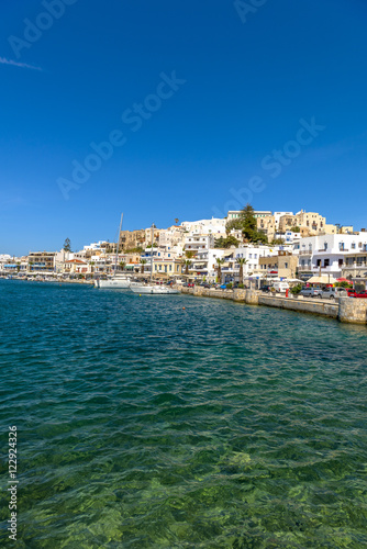 Fototapeta Naklejka Na Ścianę i Meble -  Naxos port. Panoramic view of one of the most beautiful islands