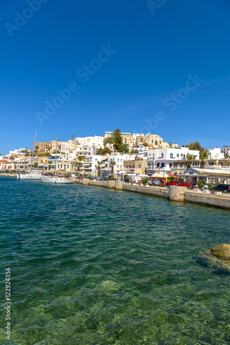 Naxos port. Panoramic view of one of the most beautiful islands © inbulb1