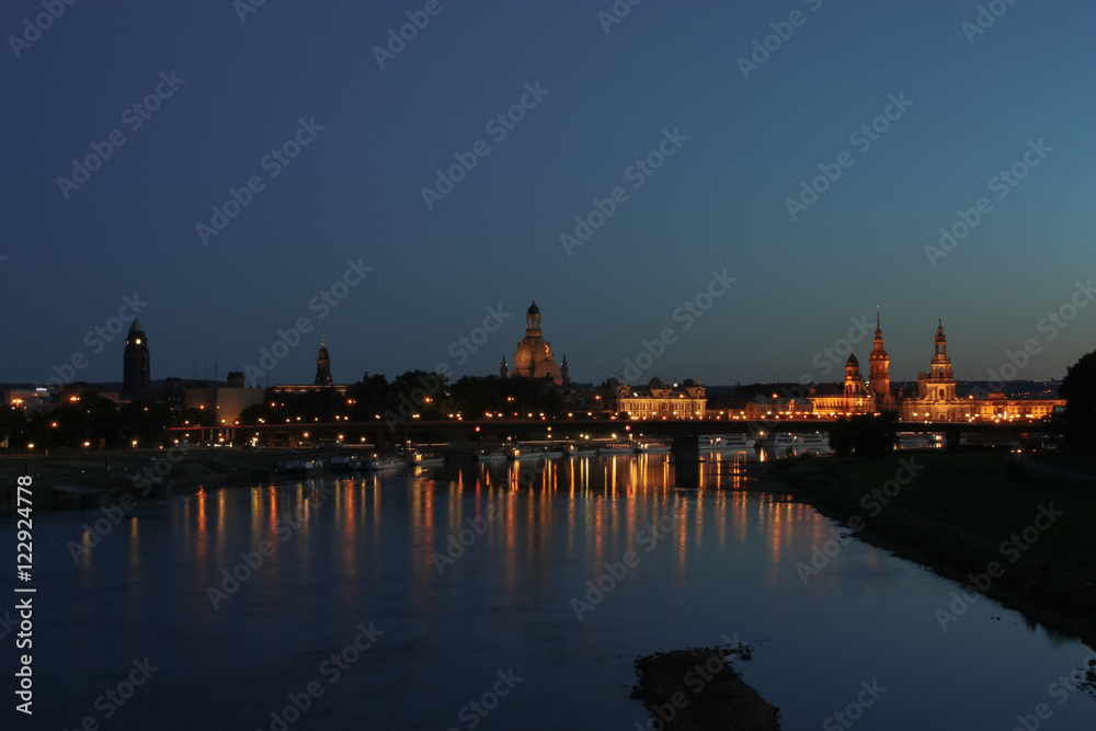 Dresden Altstadt bei Nacht