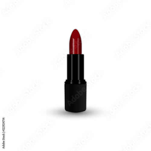 Realistic exciting red color lipstick.