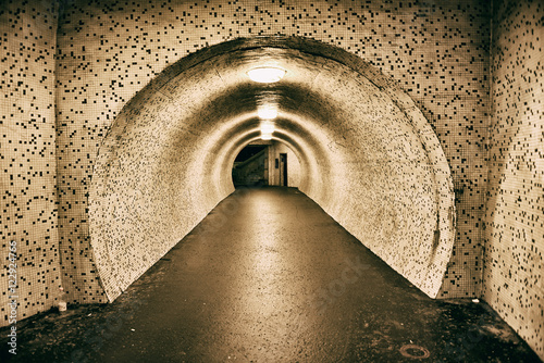 Abandoned old underground tunnel