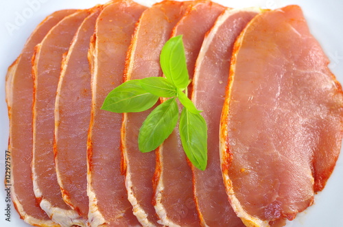 raw pork chops photo