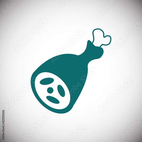 meat icon stock vector illustration flat design