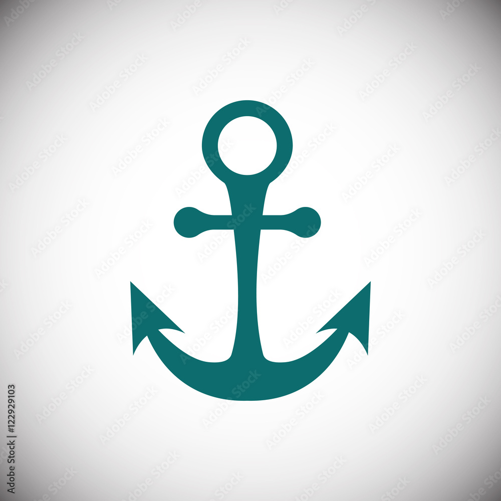 anchor icon stock vector illustration flat design anchor icon stock vector illustration flat design