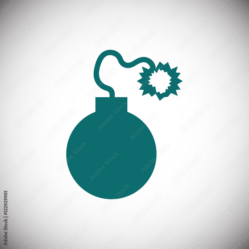 bomb icon stock vector illustration flat design bomb icon stock vector illustration flat design