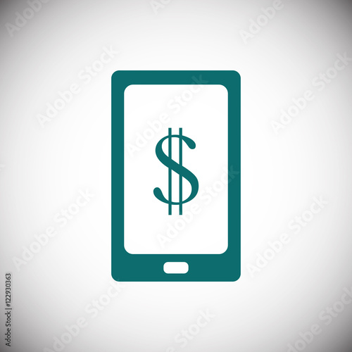 Smart phone with money dollars stock vector illustration flat design