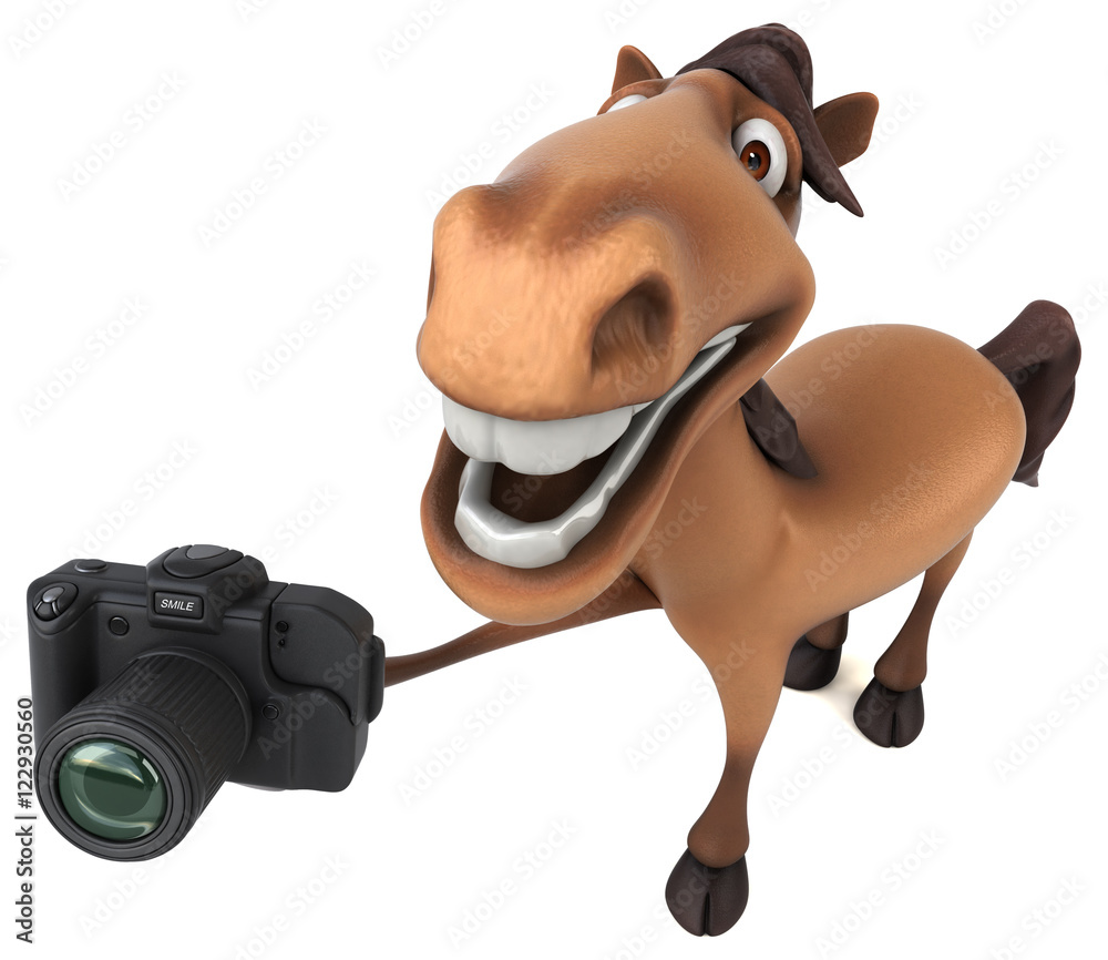 Naklejka premium Fun horse