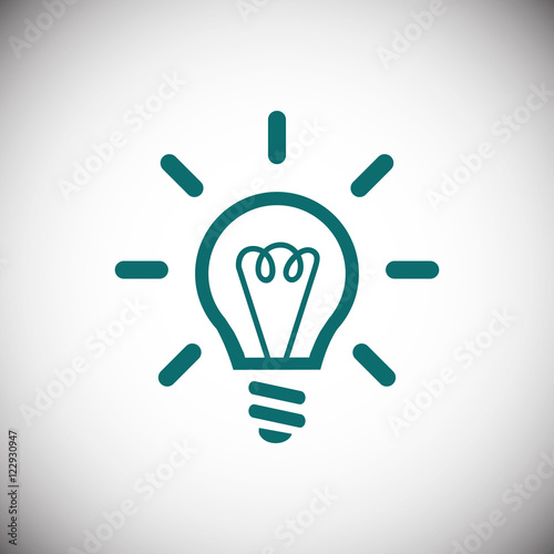 bulb icon stock vector illustration flat design