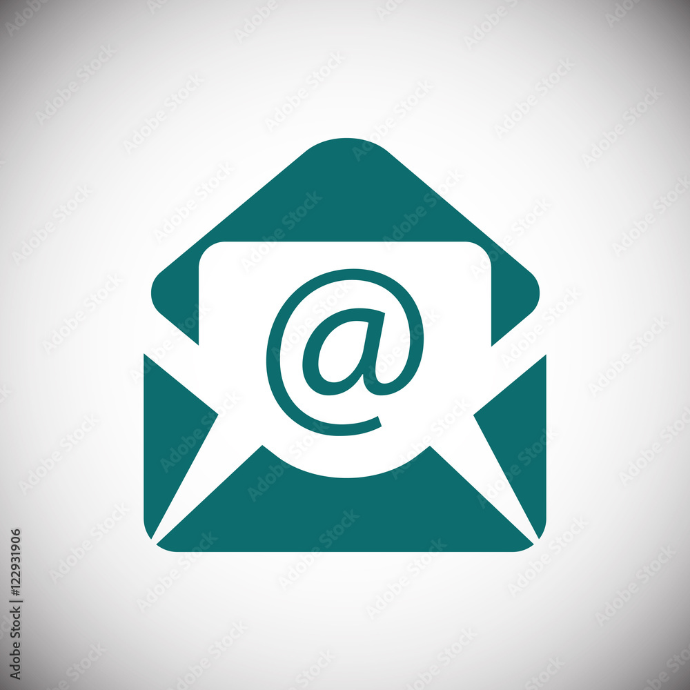 Open envelope mail icon, vector illustration. Flat design style Open envelope mail icon, vector illustration. Flat design style