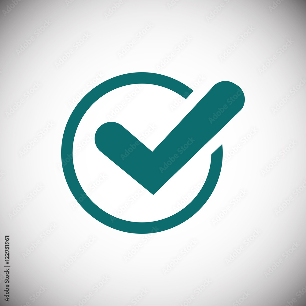 Confirm icons; vector illustration. Flat design style Confirm icons; vector illustration. Flat design style