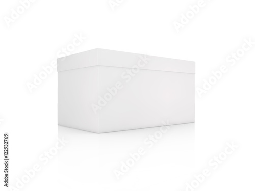 White box isolated.3d rendering © lznogood