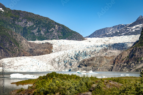 The Mendenhall glacier, Juneau, Alaska in 2012