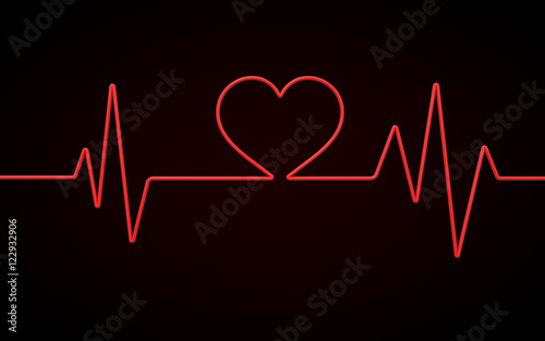 Heart monitor. 3d illustration