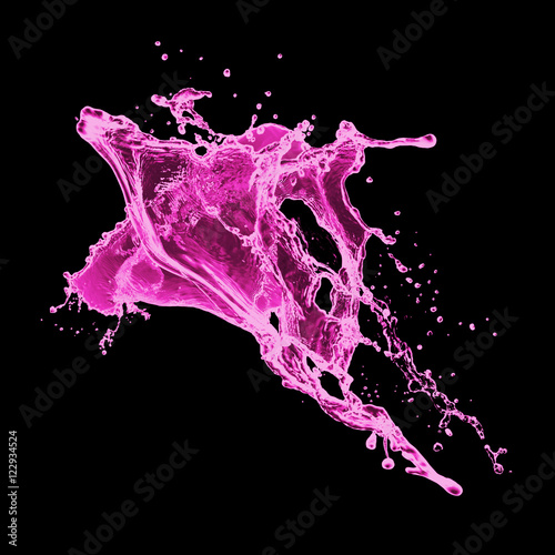 Vibrant Pink Liquid Splash Explosion.