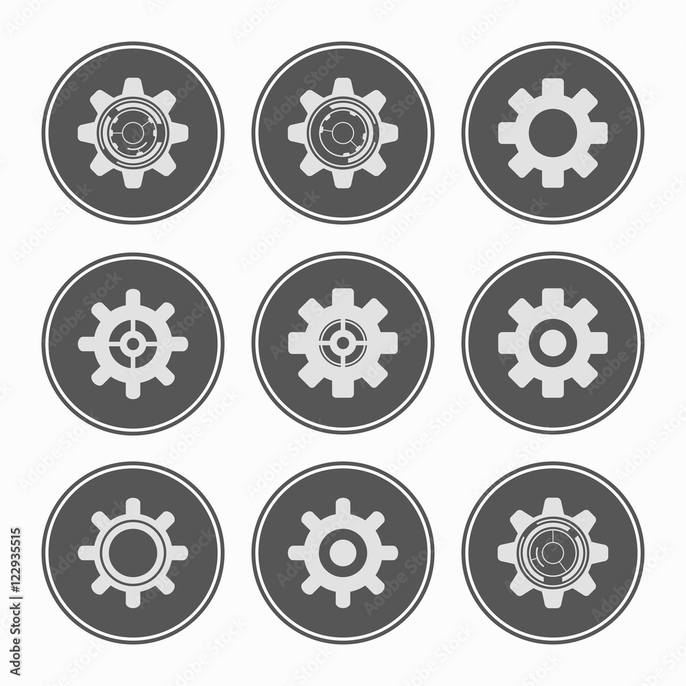 Abstract gear icon.Technology element. Abstract gear icon.Technology element.