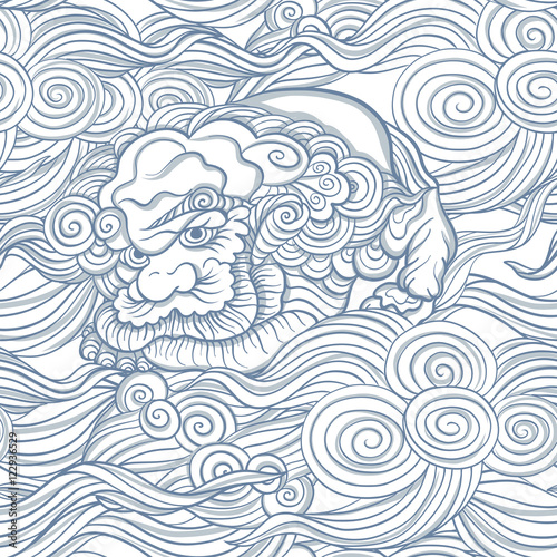Seamless pattern in japaneese style