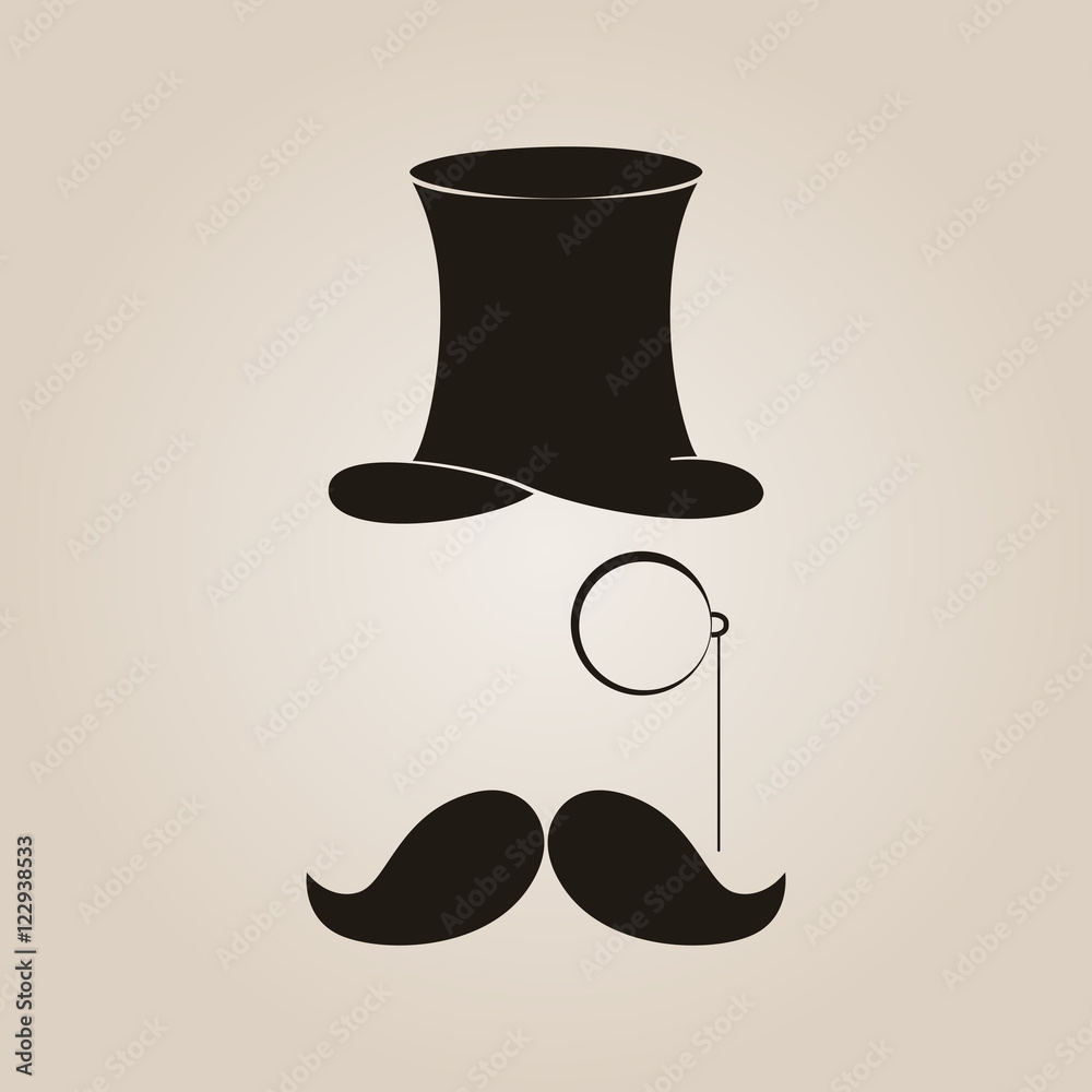 Top Hat And Monocle Vector