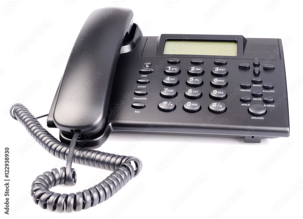 Telephone set isolated on white Telephone set isolated on white