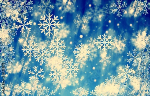 Christmas background blue ice vintage