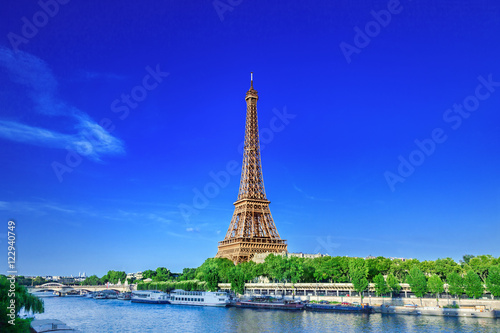 View of Paris with Eiffel tower © adisa