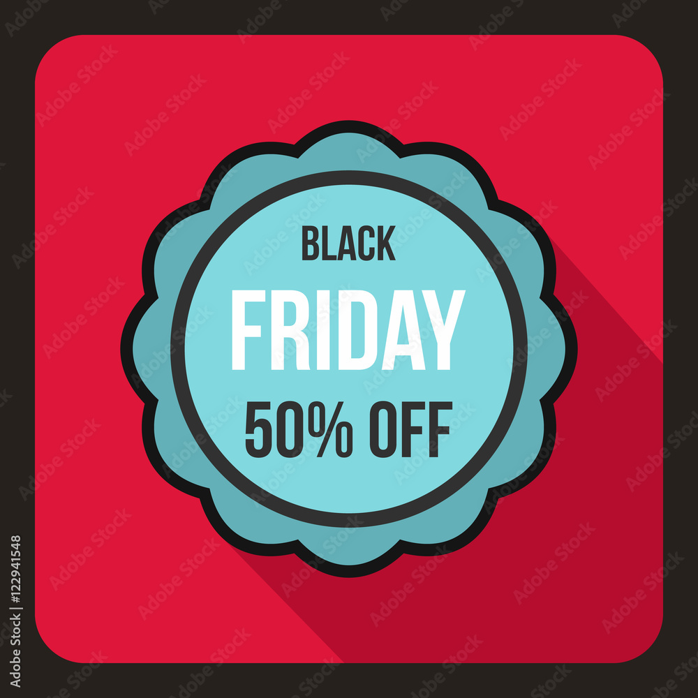Sale sticker 50 percent off icon in flat style on a green background vector illustration Sale sticker 50 percent off icon in flat style on a green background vector illustration