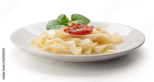 Noodle nest on the plate