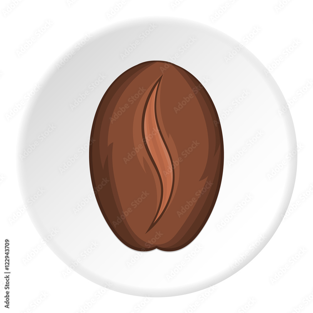 Grain coffee icon in cartoon style isolated on white circle background. Plants symbol vector illustration Grain coffee icon in cartoon style isolated on white circle background. Plants symbol vector illustration