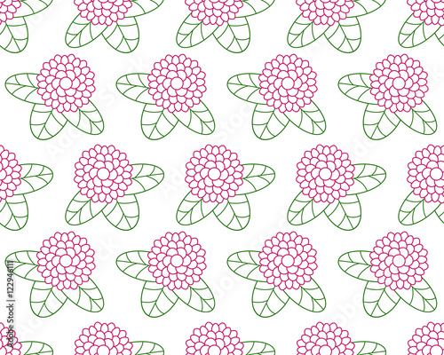 Clover flower contour pattern