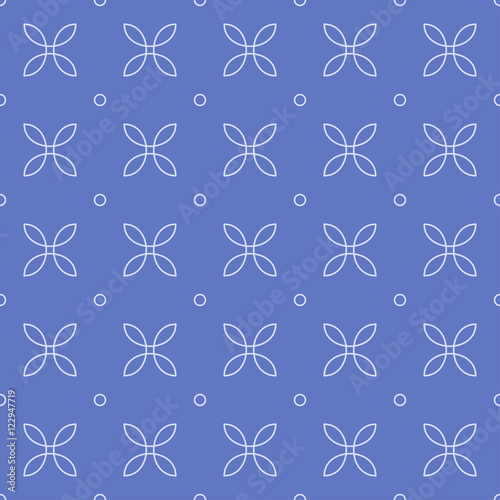 loops pattern 7 / Seamless vector pattern of abstract elements on blue background.