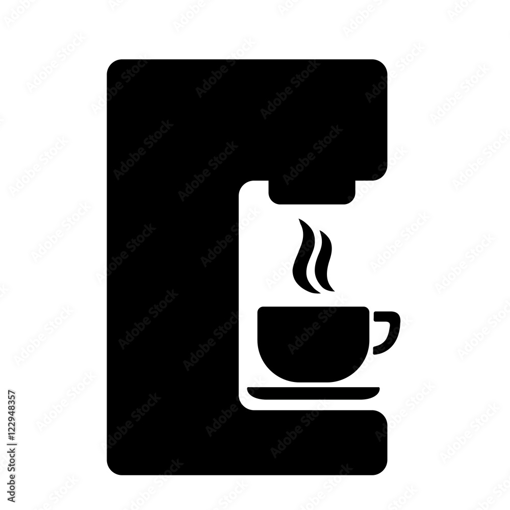 coffee machine drip equipment black icon on white background coffee machine drip equipment black icon on white background