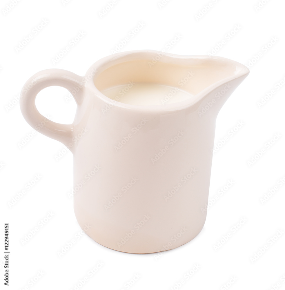 Milk in a white jug