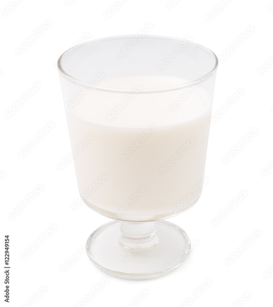 Transparent glass with milk Transparent glass with milk