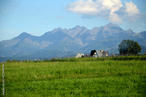 Obraz na płótnie Mountain landscape (The Tatras in Poland) w salonie
