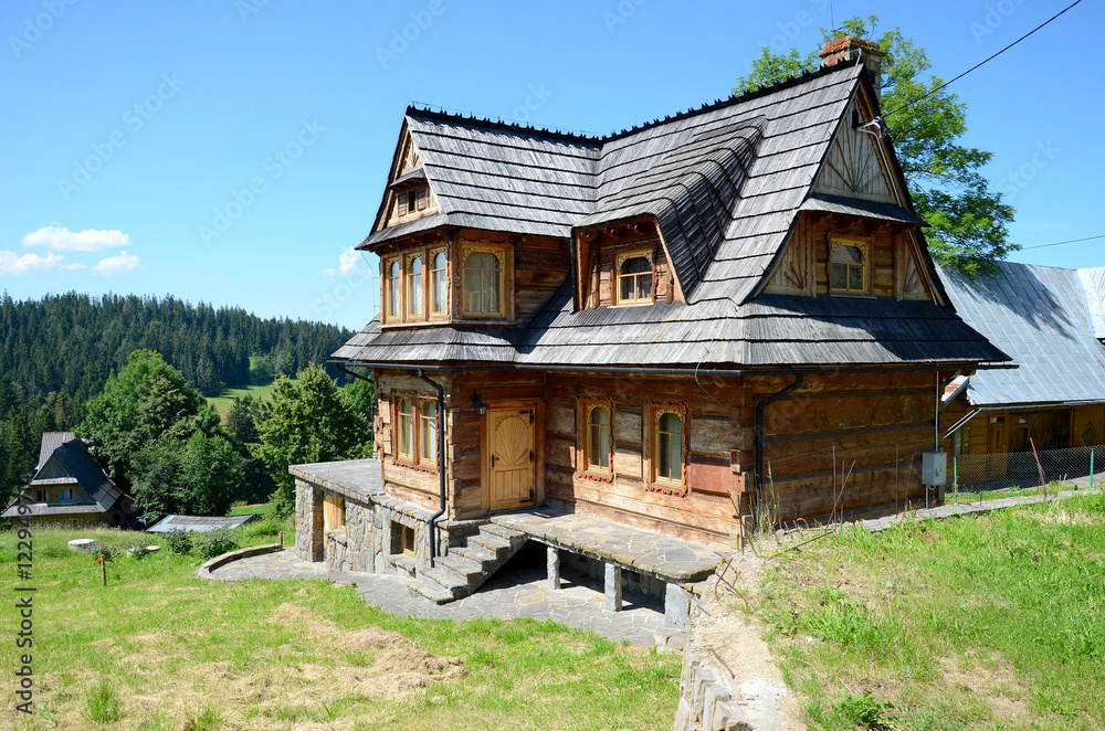 Wooden house in the mountains (The Tatras in Poland)