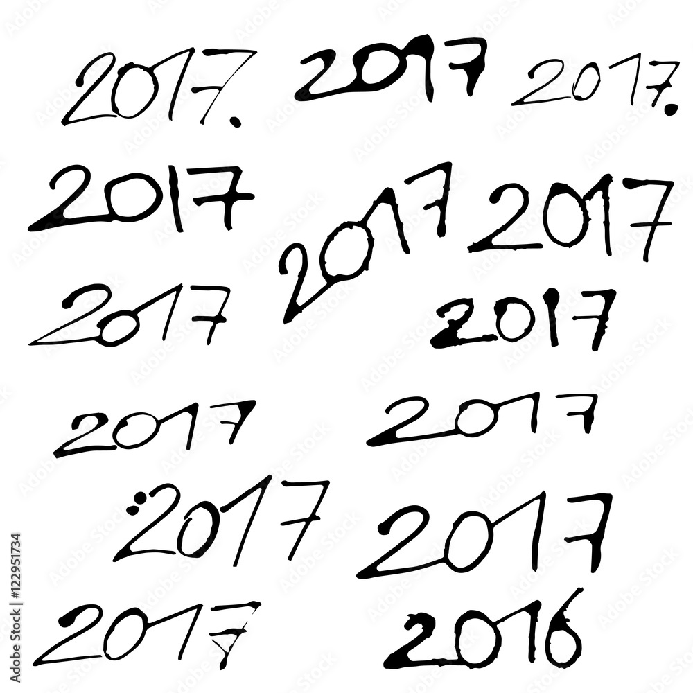 Numbers seamless pattern New Year